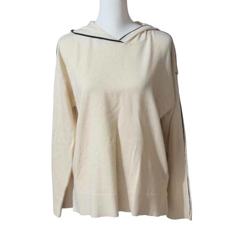NWT MAX STUDIO LONDON Long Sleeve Hooded Pull Over Sweater Size M